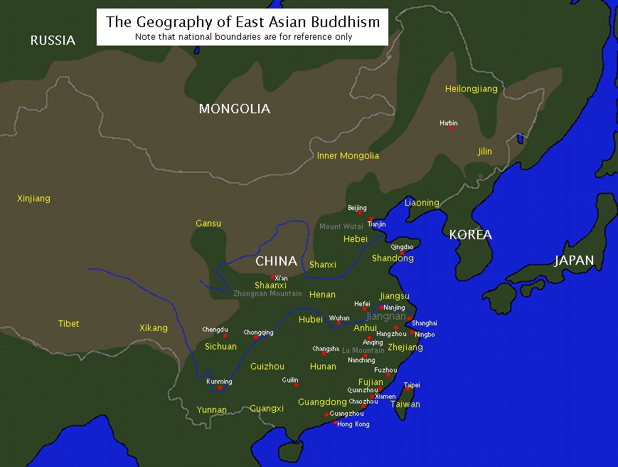 Geography of Modern East Asian Buddhism